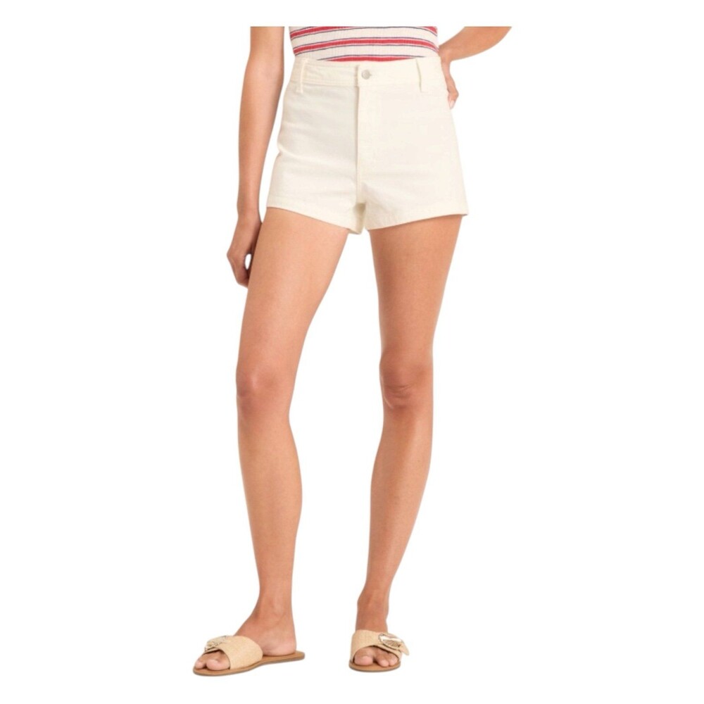 Women's High-Rise Sailor Denim Shorts - Universal Thread White